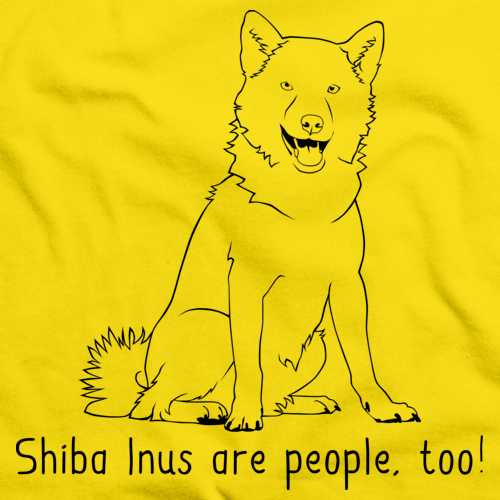 SHIBA INUS ARE PEOPLE TOO! Yellow Art Preview
