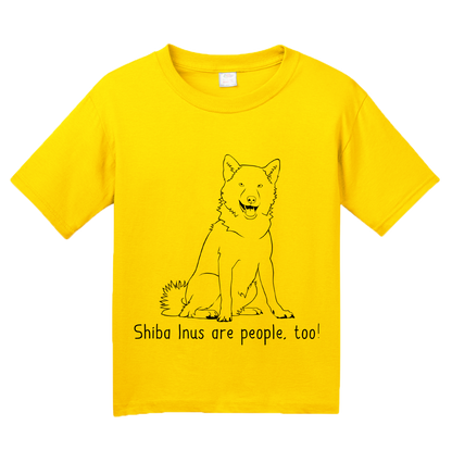 Youth Yellow Shiba Inus are People, Too! - Shiba Inu Dog Owner Lover Cute T-shirt