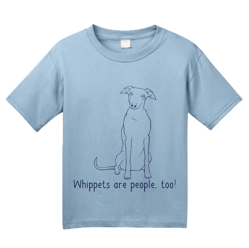 Youth Light Blue Whippets are People, Too! - Whippet Owner Dog Lover Gift T-shirt