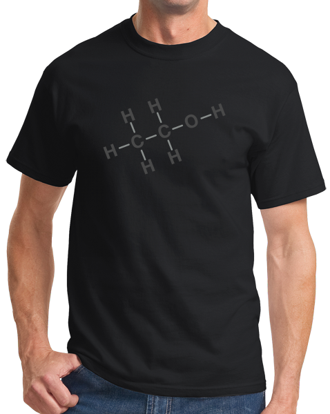 Standard Black Alcohol Chemical Formula - Drinking Chemistry Diagram Alcohol T-shirt