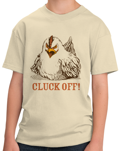 Youth Natural Cluck Off - Farm Humor Double Meaning Rude Joke Chicken Funny T-shirt