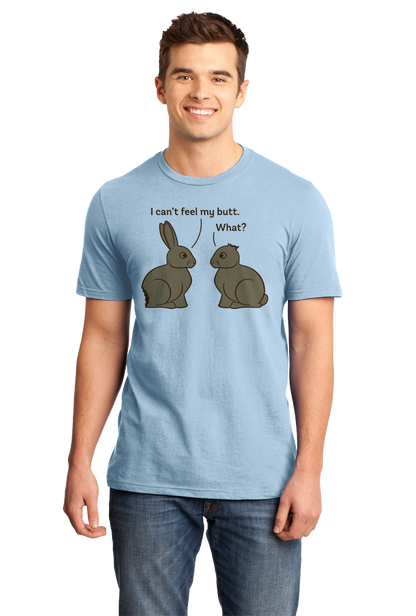 Standard Light Blue Chocolate Easter Bunny Conversation T-shirt
