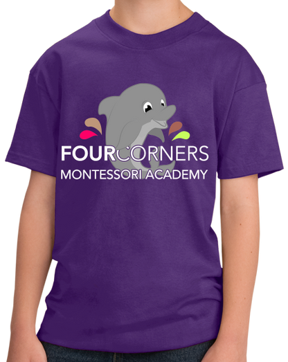 Youth Purple Youth Splash Design Short Sleeve T-shirt