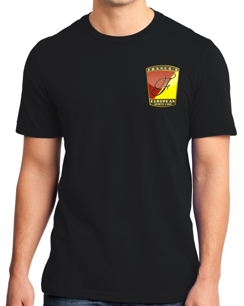 Standard Black Franco's European Left Chest Logo Black T-shirt