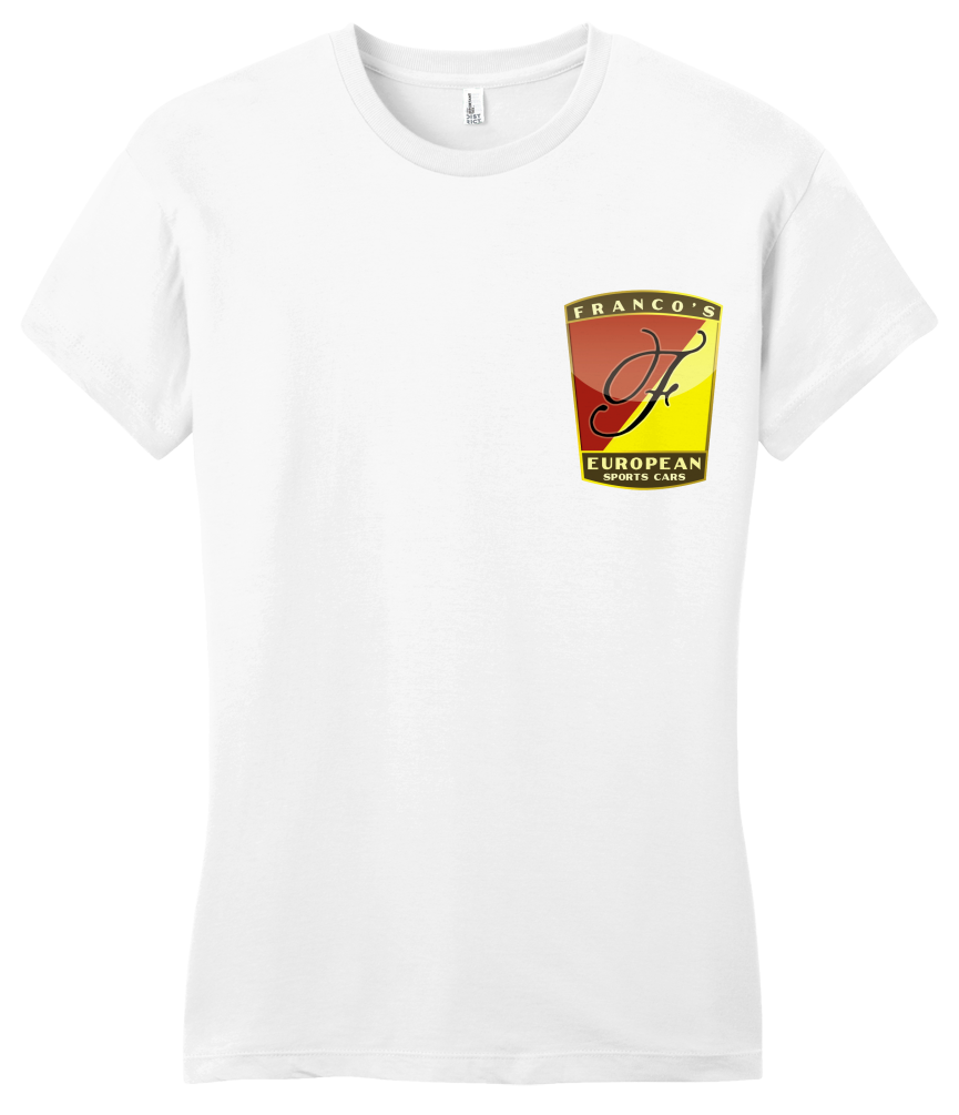 Girly White Franco's European Left Chest Logo White T-shirt