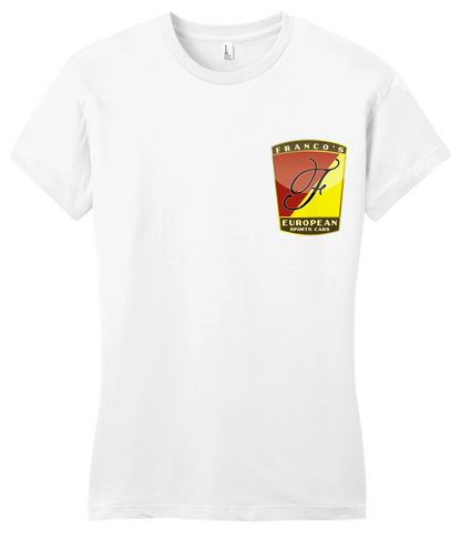 Girly White Franco's European Left Chest Logo White T-shirt