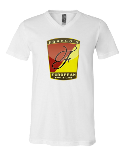 V Neck White Franco's European White V-Neck T-shirt