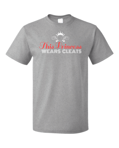 Standard Grey This Princess Wears Cleats - Field Hockey Soccer Player Ladies T-shirt
