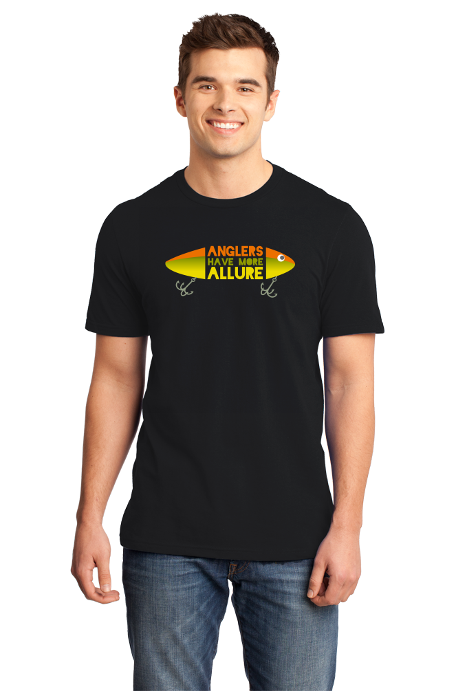 Standard Black Anglers Have More Allure - Fishing Humor Dad Gift Retirement Fun T-shirt