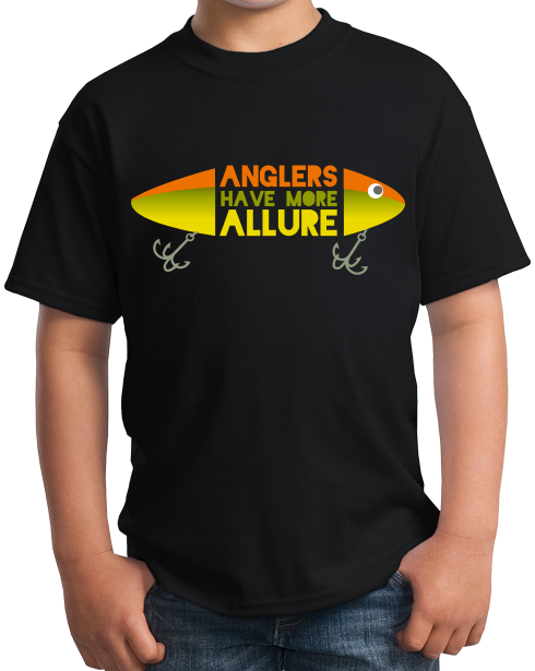 Youth Black Anglers Have More Allure - Fishing Humor Dad Gift Retirement Fun T-shirt