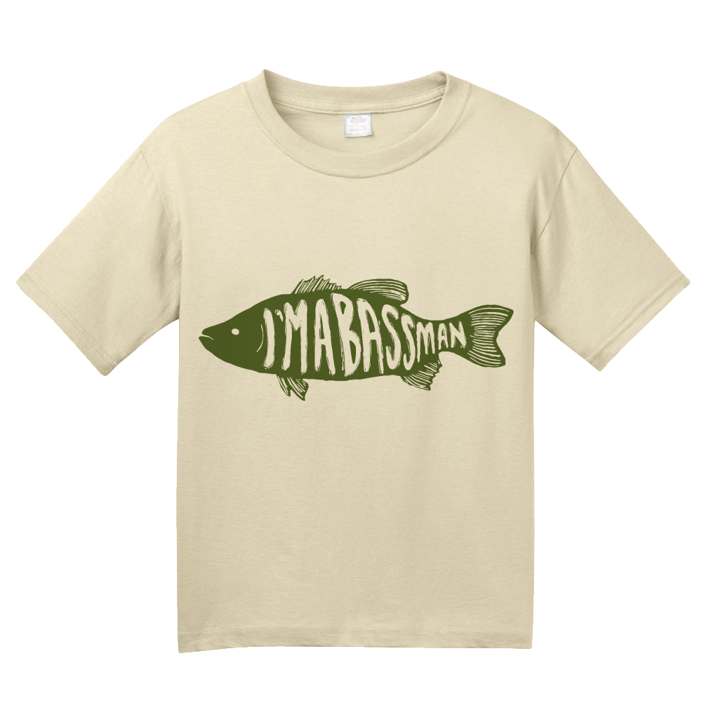 Youth Natural I'm A Bass Man - Proud Fisherman Bass Humor Double Meaning Funny 
