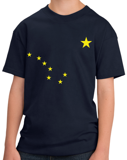 Youth Navy Alaska State Flag - Alaska Love Last Frontier Flag Pride State T-shirt