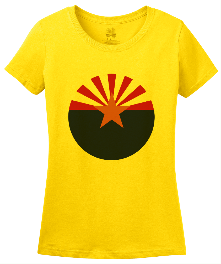 Ladies Yellow Arizona State Flag - Arizona State Flag Desert Sedona Phoenix T-shirt