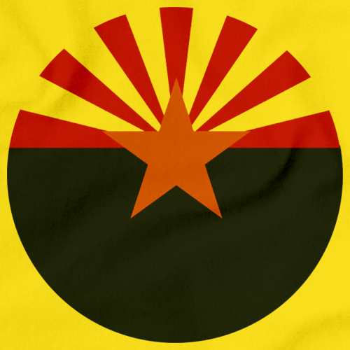 Arizona State Flag Yellow Art Preview