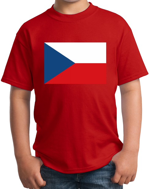 Youth Red Czech Republic Flag - Czech Republic Heritage Pride Ancestry T-shirt