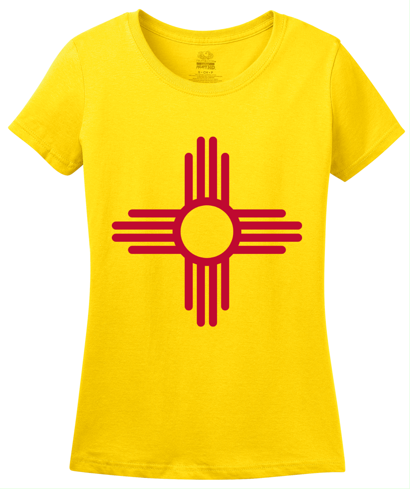 Ladies Yellow New Mexico State Flag - New Mexico Flag Pride Breaking Bad Love T-shirt