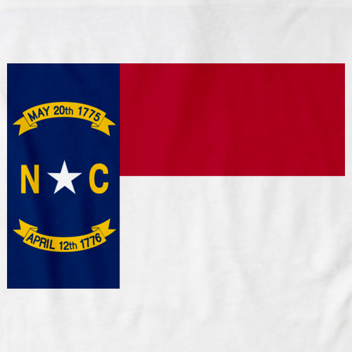North Carolina State Flag Tee White art preview