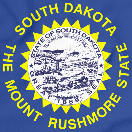 South Dakota State Flag Tee Royal Blue art preview