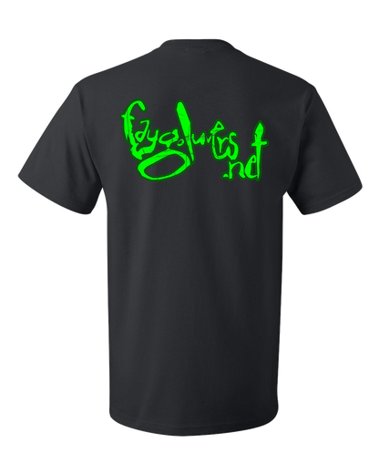 Gildan Basic Tee Black Faygoluvers.net Distorted Wordmark T-shirt