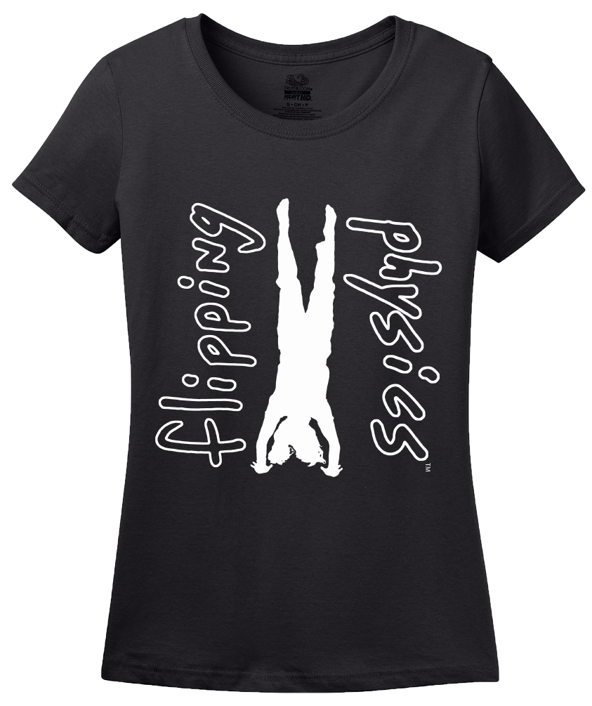 Ladies Black Dark Handstand Tees T-shirt