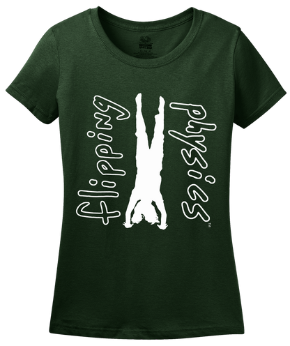 Ladies Forest Green Dark Handstand Tees T-shirt