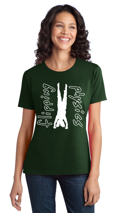 Ladies Forest Green Dark Handstand Tees T-shirt
