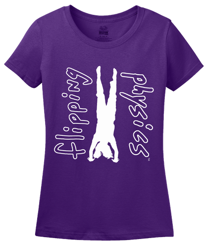 Ladies Purple Dark Handstand Tees T-shirt