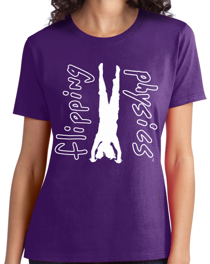 Ladies Purple Dark Handstand Tees T-shirt