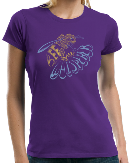 Ladies Purple Bee Whisperer - Beekeeper Bees Honey Cute Garden Bumblebee Gift T-shirt