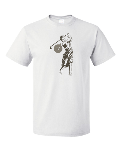 Standard White Four! (Iv!) Funny Roman Golfer - Golf Pun Ancient Rome Humor T-shirt