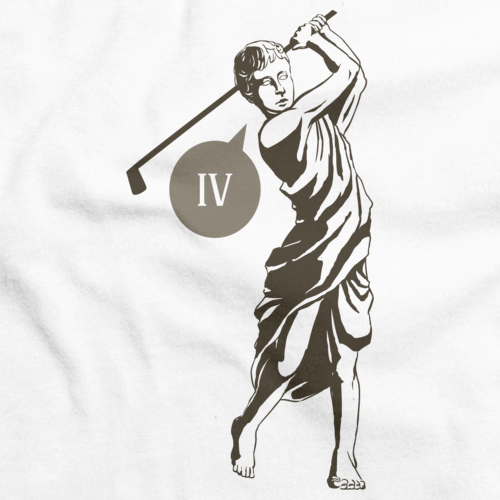 FOUR! (IV!) Funny Roman Golfer White art preview