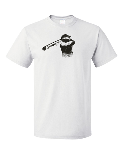 Standard White "Swinger!" - Funny Golf Humor Joke Golfing Gift Father's Day T-shirt