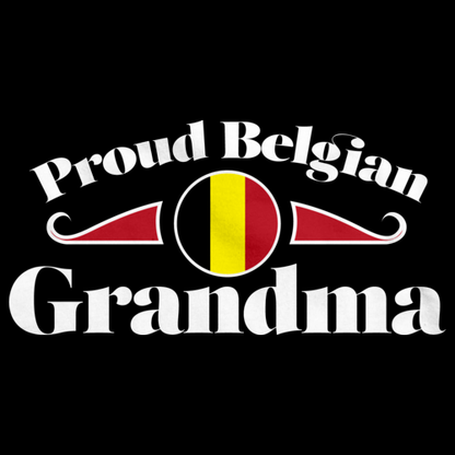 Proud Belgian Grandma | Belgium Pride Black Art Preview