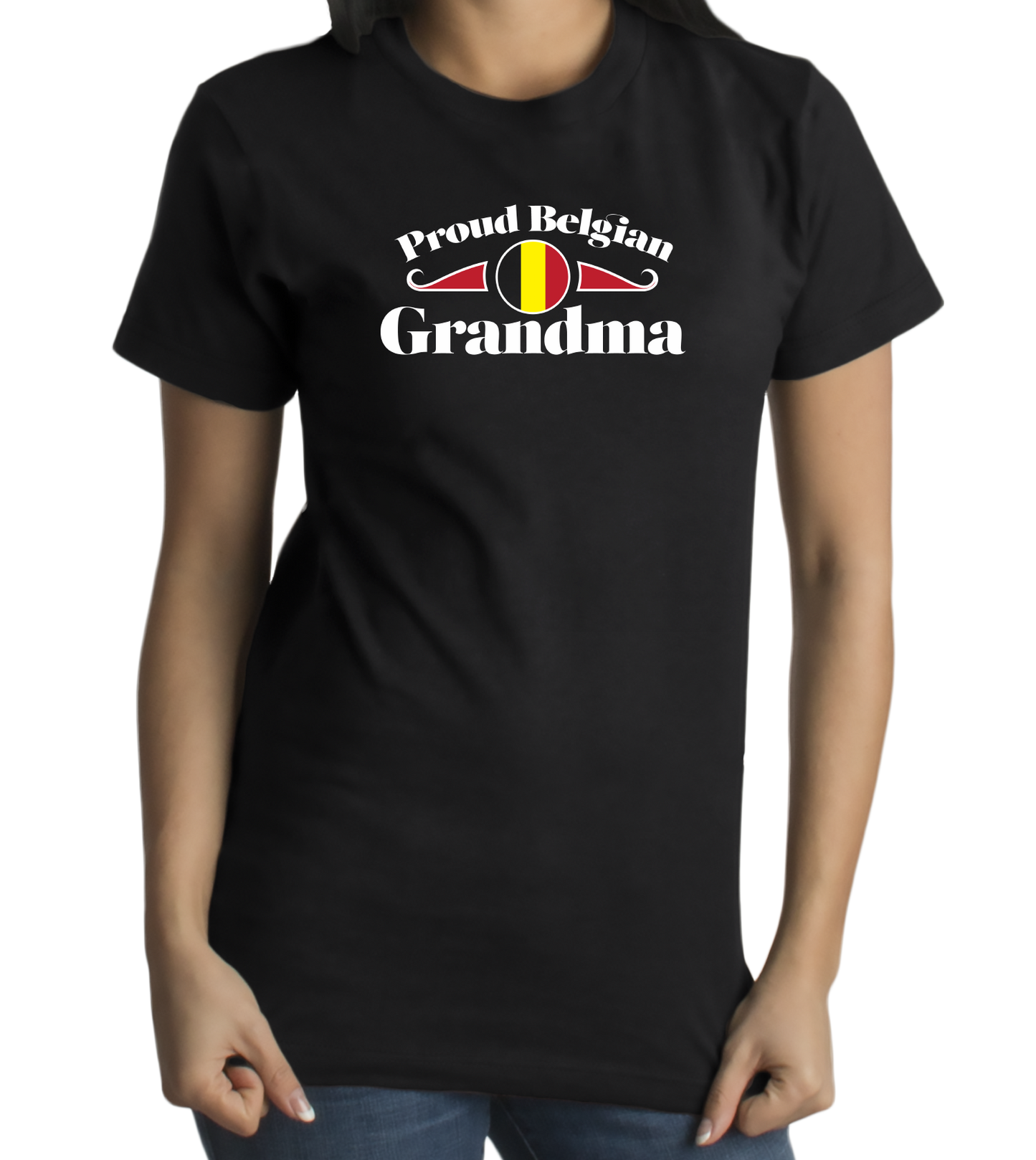 Standard Black Proud Belgian Grandma - Belgium Pride Heritage Austrian Grandma T-shirt