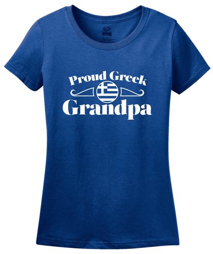 Ladies Royal Proud Greek Grandpa - Greece Pride Greek Heritage Grandpa T-shirt