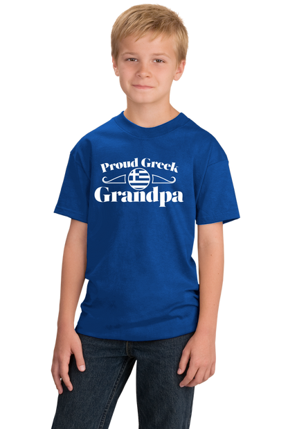 Youth Royal Proud Greek Grandpa - Greece Pride Greek Heritage Grandpa T-shirt