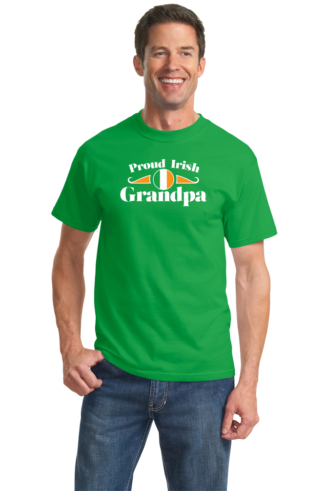 Standard Green Proud Irish Grandpa Shield - Irish Pride Grandpa Heritage T-shirt