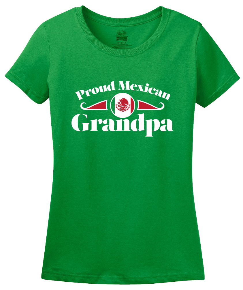 Ladies Green Proud Mexican Grandpa - Mexican Pride Abuelo Abuelito Grandpa T-shirt
