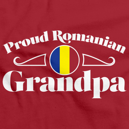 Proud Romanian Grandpa | Romania Pride Red Art Preview