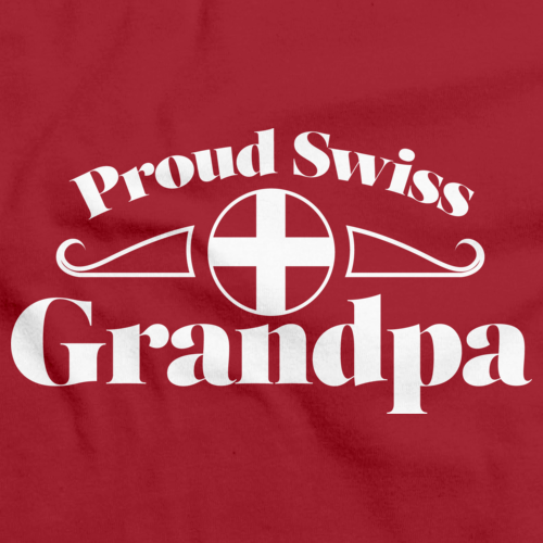 Proud Swiss Grandpa | Switzerland Pride Red Art Preview