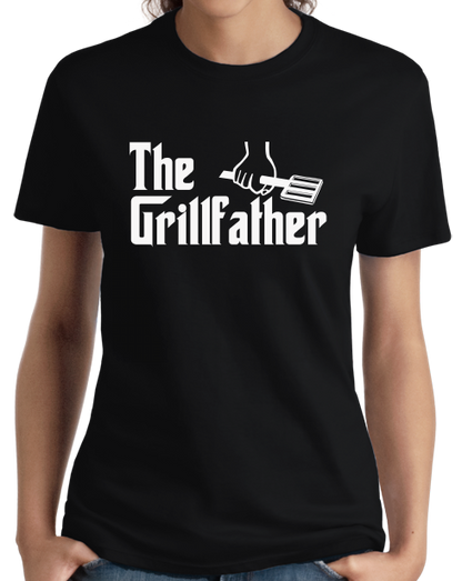 Ladies Black THE GRILLFATHER T-shirt
