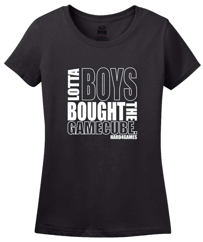 Ladies Black Lotta Boys Bought the Gamecube T-shirt