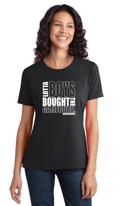 Ladies Black Lotta Boys Bought the Gamecube T-shirt