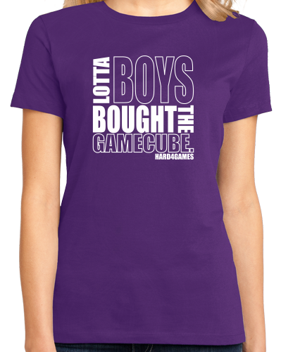 Ladies Purple Lotta Boys Bought the Gamecube T-shirt
