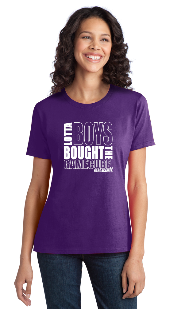 Ladies Purple Lotta Boys Bought the Gamecube T-shirt