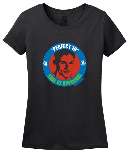 Ladies Black Perfect 10 Seal of Approval T-shirt
