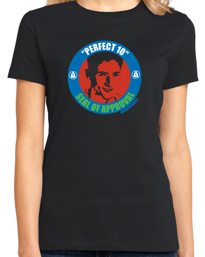 Ladies Black Perfect 10 Seal of Approval T-shirt