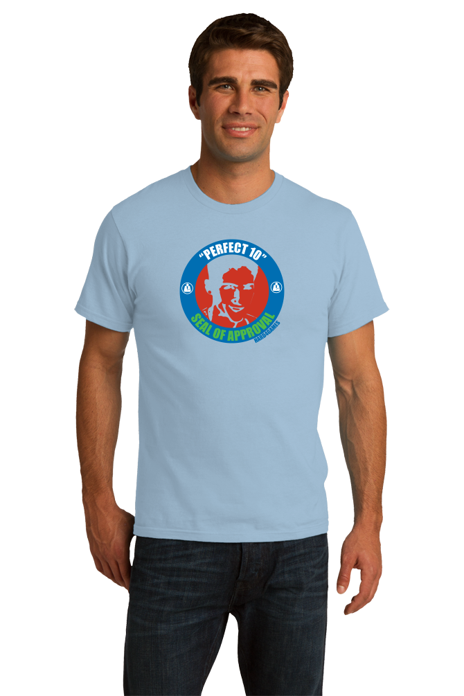 Unisex Light Blue Perfect 10 Seal of Approval T-shirt