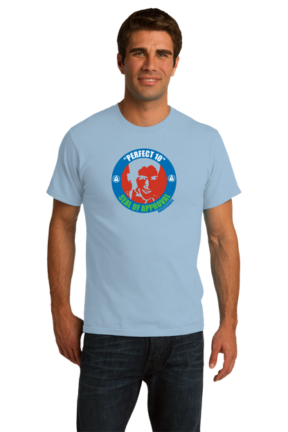 Unisex Light Blue Perfect 10 Seal of Approval T-shirt
