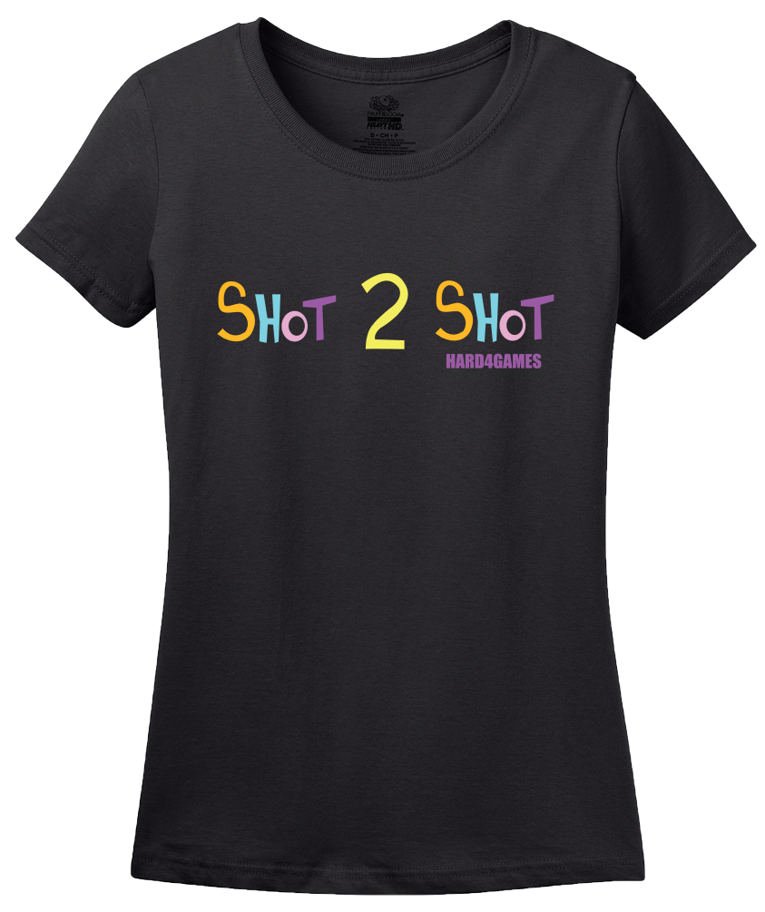 Ladies Black Shot 2 Shot T-shirt